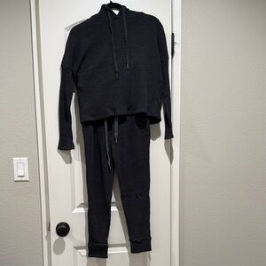 Charcoal gray Knit Women's Lounge Set